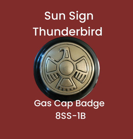 One of our newest design of Gas Cap Badge featured on a Black Gas Cap