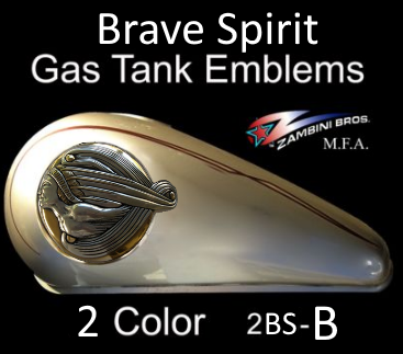 Motorcycle Accessories - Brave Spirit Motorcycle Gas Tank Emblems