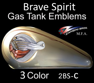 Motorcycle Accessories - Brave Spirit Motorcycle Gas Tank Emblems – Zambini  Bros