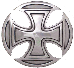 Motorcycle Accessories - 5" Maltese Cross Motorcycle Gas Tank Emblems - Left & Right side