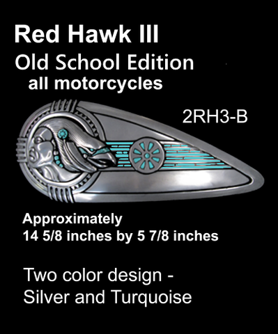 Motorcycle Accessories - Red Hawk III Old School Motorcycle Gas Tank Emblems