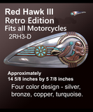 Motorcycle Accessories - Red Hawk III Retro Edition Motorcycle Gas Tank Emblems