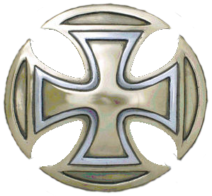 Air Filter Cover Motorcycle Emblems - 5" Maltese Cross