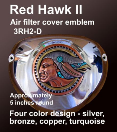 Harley Davidson, Indian Motorcycles, Yamaha V-Star Air Filter Insert Emblems