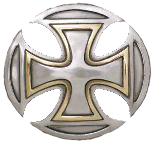 Harley Derby Cover Maltese Cross Emblem - 5" Harley Davidson Accessory