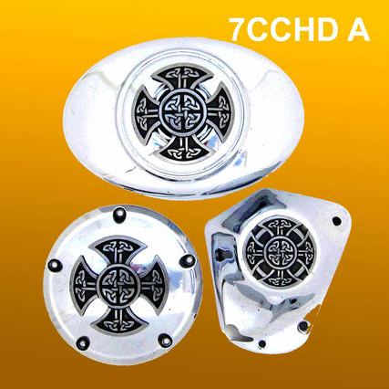 Harley Davidson Air Filter Cover, Derby Cover, and Timing Cover Insert Emblems