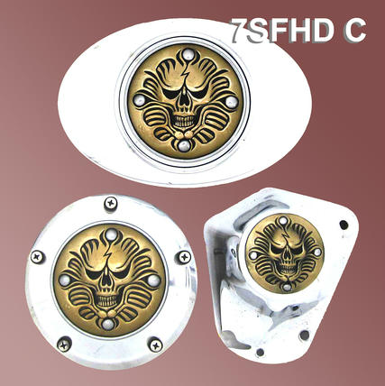 Black Pearl Edition Skull Decal Emblem Set - Premium