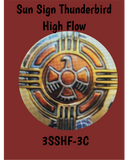 Air Filter Cover Motorcycle Emblems - Sun Sign Thunderbird - High Flow