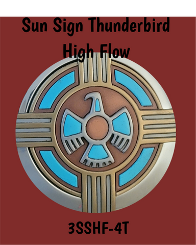 Air Filter Cover Motorcycle Emblem - Sun Sign Thunderbird - High Flow