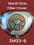 Air Filter Cover Motorcycle Emblems - Mardi Gras Skull