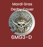 Harley Derby Cover Mardi Gras Skull Emblem - Harley Davidson Accessory