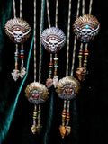 Geronimo Medallion Bolo Tie with Authentic, Handmade, Stone Arrowhead - Zambini Bros Bolo Tie Collection