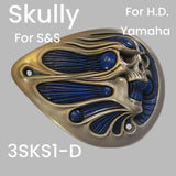 Air Filter Cover Motorcycle Emblems - S and S Teardrop Skully