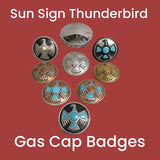 Gas Cap Badge Insert Sun Sign Thunderbird Emblem - Indian Motorcycle Accessory