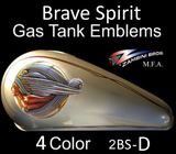 Harley Davidson, Indian Motorcycles, Kawasaki Drifter, Yamaha V-Star Gas Tank Decorative Art Emblems