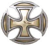 Motorcycle Accessories - 5" Maltese Cross Motorcycle Gas Tank Emblems - Left & Right side