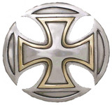 Motorcycle Accessories - 5" Maltese Cross Motorcycle Gas Tank Emblems - Left & Right side