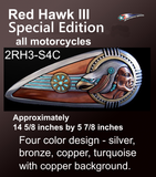 Motorcycle Accessories - Red Hawk III Special Edition Motorcycle Gas Tank Emblems