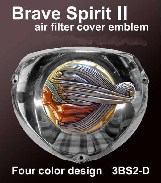 Indian Motorcycle Accessory Air Filter Cover Art Brave Spirit Emblem. 