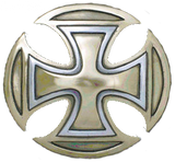 Air Filter Cover Motorcycle Emblems - 5" Maltese Cross