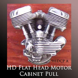 Harley Ornaments Motorcycle Gift - Flat Head Motor Cabinet Pull 