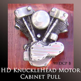 Harley Ornaments Motorcycle Gift - Knuckle Head Motor Cabinet Pull 