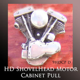 Harley Ornaments Motorcycle Gift - Shovel Head Motor Cabinet Pull 
